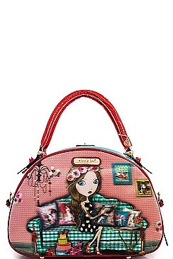 NICOLE LEE DOME IRIS SATCHEL