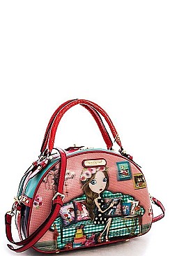 NICOLE LEE DOME IRIS SATCHEL