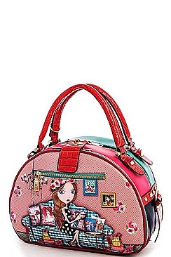 NICOLE LEE DOME IRIS SATCHEL
