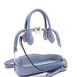 Transparent Clear Dome Medium 2Way Satchel