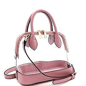 Transparent Clear Dome Medium 2Way Satchel