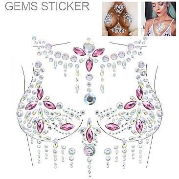 Stylish Rhinestone Sticker Body Jewelry SLTTY9810