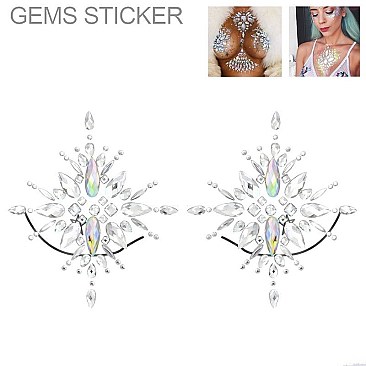 Posh Rhinestone Sticker Body Jewelry SLTTY9821