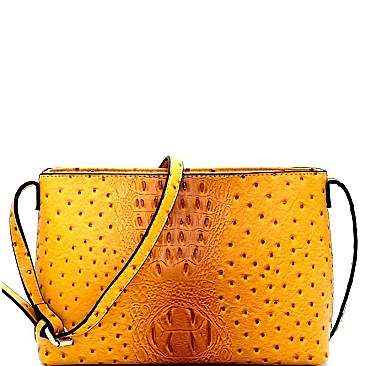 TU6732-LP Ostrich Print Classy Cross Body