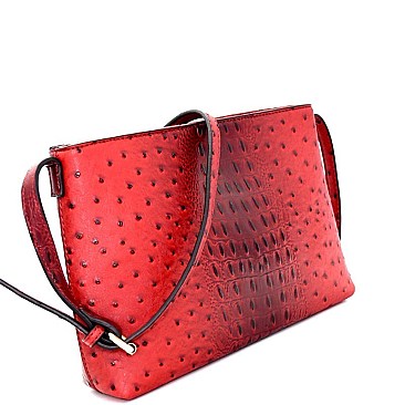 TU6732-LP Ostrich Print Classy Cross Body