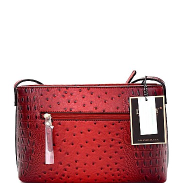 TU6732-LP Ostrich Print Classy Cross Body