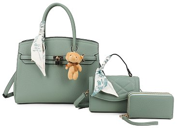 3 pcs handbgas set with teddy bear