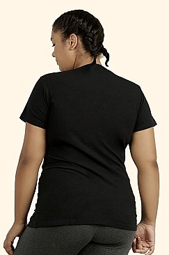 PACK OF 6 PIECES LADIES V-NECK T-SHIRT PLUS SIZE MUTV001X