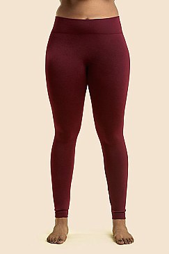 PACK OF 6 PIECES LADIES FLEECE LEGGINGS PLUS SIZE MUTX700X