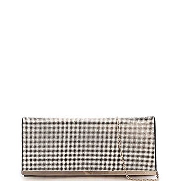 CHIC RHINESTONE EVENING CLUTCH WITH CHAIN JYHD-2376