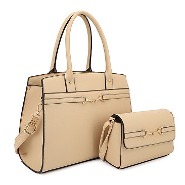 2 in1 Satchel With Crossbody Bag