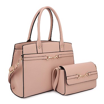 2 in1 Satchel With Crossbody Bag