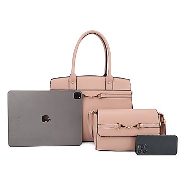 2 in1 Satchel With Crossbody Bag