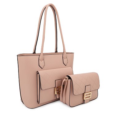 2 IN1 SMOOTH DESIGN TOTE BAG WITH CROSSBODY BAG