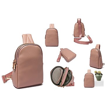 Fashion Solid Color Sling Bag