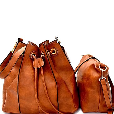 Combo Folded 2 in 1 Drawstring Hobo