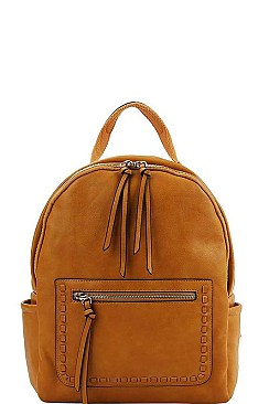 FASHIONABLE SMOOTH TEXTURED PU LEATHER MODERN BACKPACK JYUS-0012