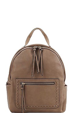 FASHIONABLE SMOOTH TEXTURED PU LEATHER MODERN BACKPACK JYUS-0012