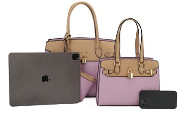 Color Block - 3 in 1 Twin Tote-Satchel Value Set