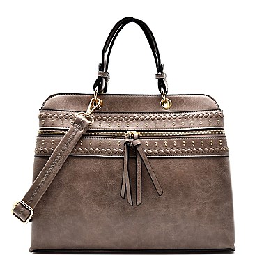 62450-LP Stud Accent 2 Way Satchel