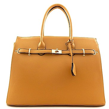 Celebrity Style Tote Belted Accent Tote