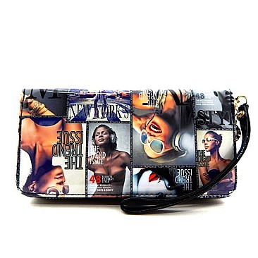 Fashion Magazine Print Wallet