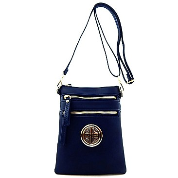 Double Zipper Accented Messenger