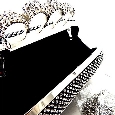 Knuckle Handle Metal Frame Evening Bag