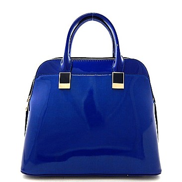 Boutique Accented Patent Tall Satchel