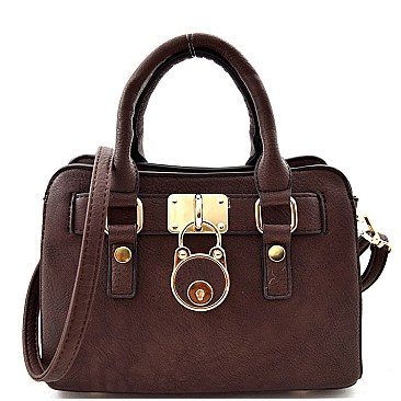 Padlock Accent Small Size Satchel