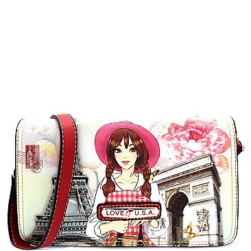 Illustration Modern Cross Body Messenger