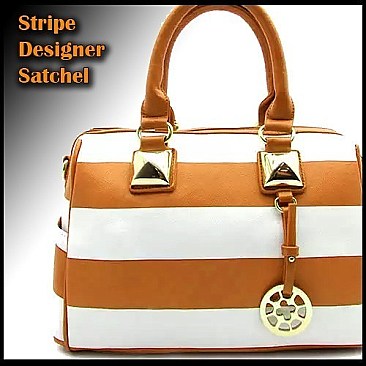 Stripe Satchel- New Season