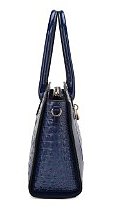 2-in-1 Long Handle Crocodile Skin Satchel Wallet Set