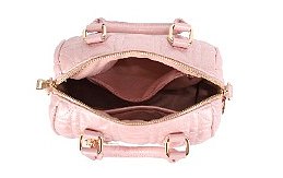 2-in-1 Quilted Heart Design Boston Satchel With Wallet