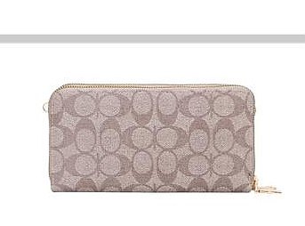 Oval -V- Design Multi-Compartment Wallet - Cross-Body with Strap