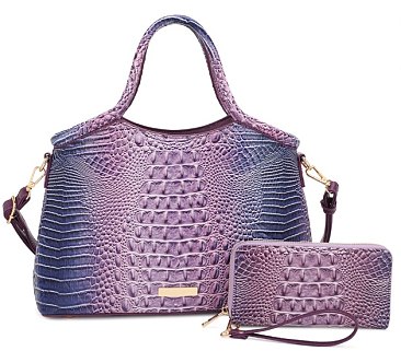 2-IN-1 Tie-dyed Croc Satchel-Crossbody Bag