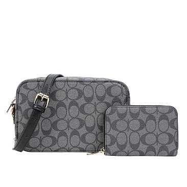 Oval Monogram Crossbody Bag With Wallet