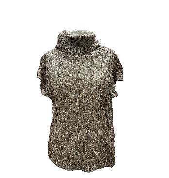 Cowl Neck Chrochet Sleaveless Cape