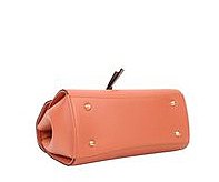 2-in-1 Color Block Satchel Bag With Wallet