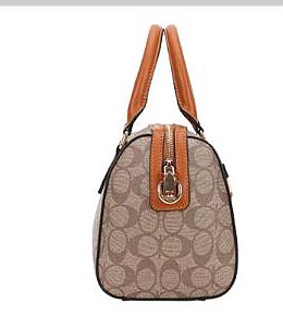 2-IN-1 OVAL PRINTED DUFFLE BOSTON BAG WITH WALLET SET