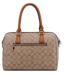 3-IN-1 OVAL PRINTED DUFFLE BOSTON BAG WITH CROSSBODY AND WALLET SET