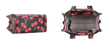 2-IN-1 Monogram Cherry Print Satchel W Wallet Set