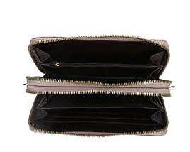 Oval -V- Design Multi-Compartment Wallet - Cross-Body with Strap