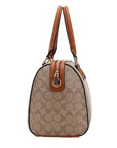 3-IN-1 OVAL PRINTED DUFFLE BOSTON BAG WITH CROSSBODY AND WALLET SET