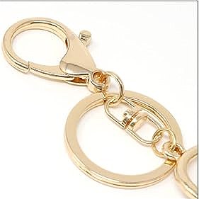 Rhinestone Heart Lock Bag Pendant Keychain