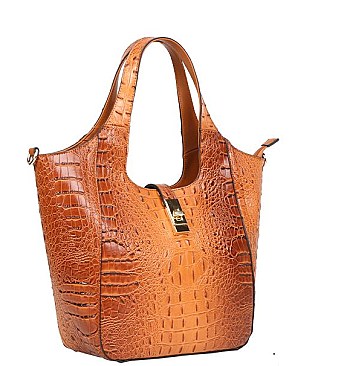 2 In 1 Croc Quality Shoulder Bag with Wallet