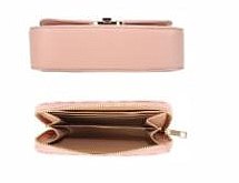 2- in-1 Oval Twist Lock Monogram Satchel Set + KeyChain Charming & Wallet