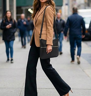 Slim Double Front Pocket Crossbody Bag