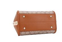 Fashion Oval Pattern Print Handle Satchel