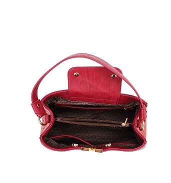 2- In-1 Croc -V- Emblem Bucket - Shoulder bag + Wallet